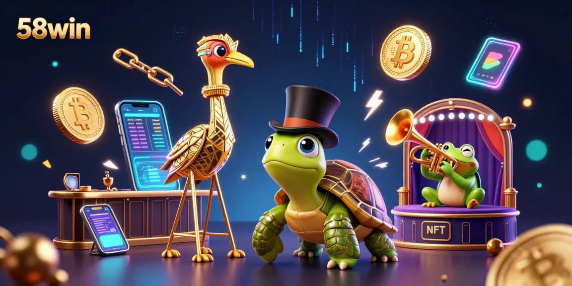 Experience the thrills of 58win casino with vibrant characters and dynamic gaming elements in a rich 3D scene.