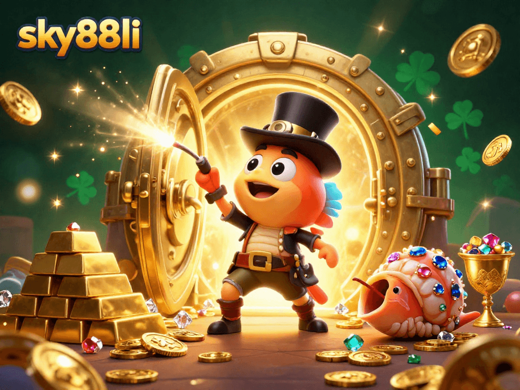 Experience thrilling wins with sky88li's vibrant casino adventure featuring dynamic characters and treasures.