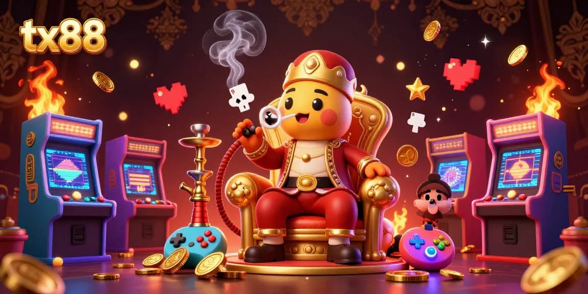Engage with tx88's vibrant casino scene featuring a caterpillar master and dynamic game elements, perfect for gamers.