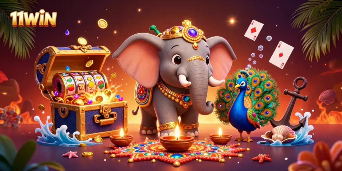 Experience thrilling gameplay with 11WIN in a vibrant casino scene featuring dynamic elements.