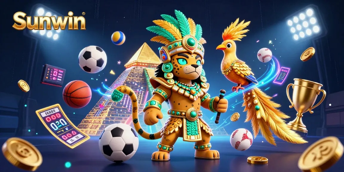 Sunwin offers an engaging sports betting experience with vibrant 3D characters and dynamic sports elements.