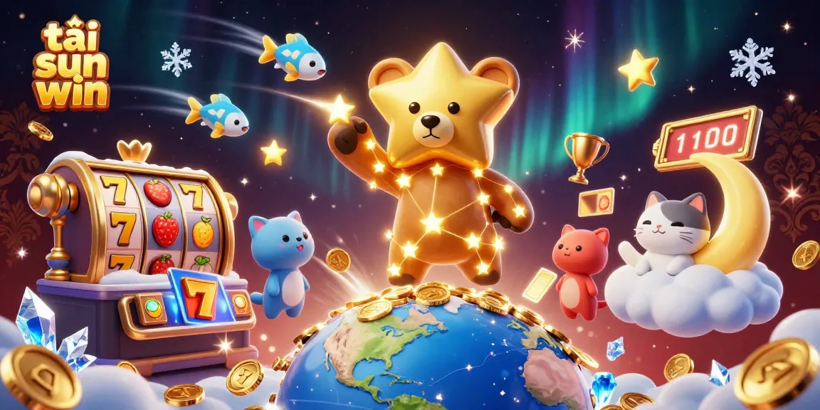 Engage in thrilling gameplay with tải sun win, featuring a constellation bear and slot elements!