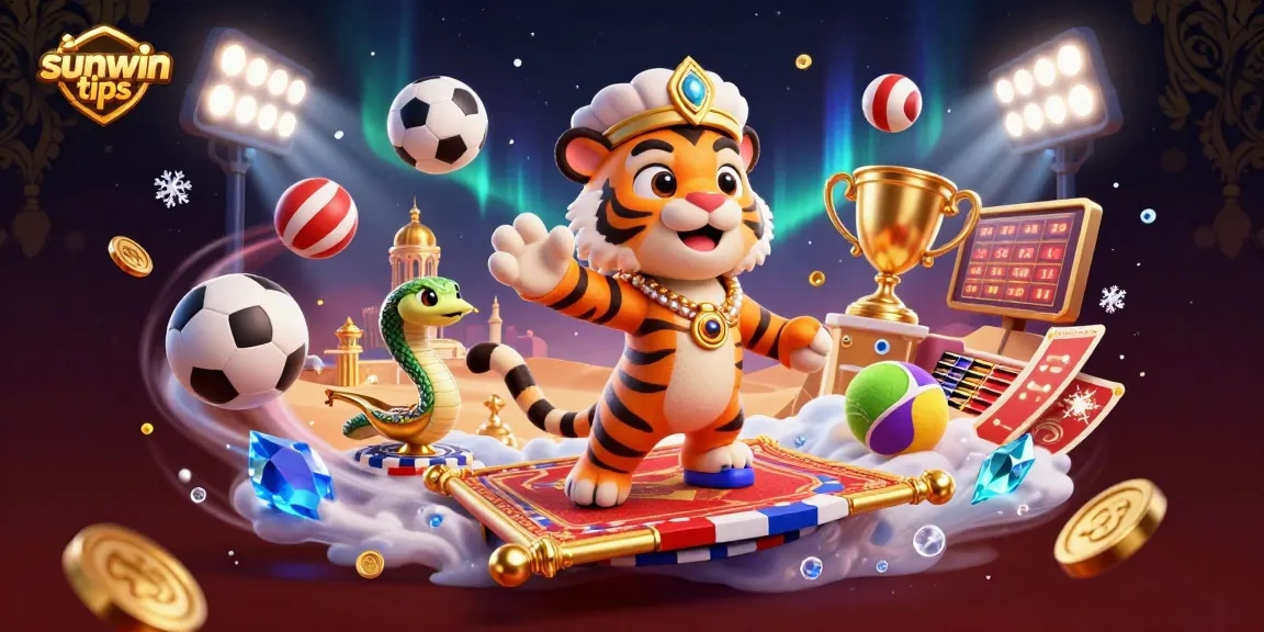 Experience winning strategies with sunwin tips in an ultra-detailed casino illustration featuring exotic elements.