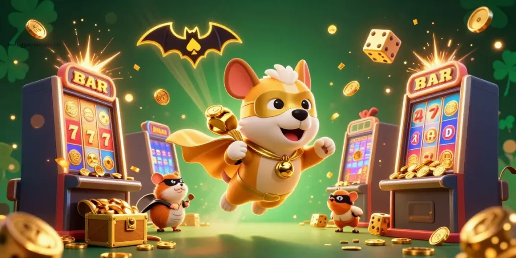 Engage with batterycrimpingtools through a dazzling casino scene featuring a superhero dog and dynamic gambling elements.