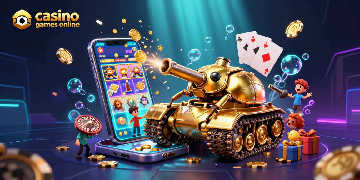 Engage in thrilling casino games online with colorful slot displays and dynamic gaming elements bursting with excitement.