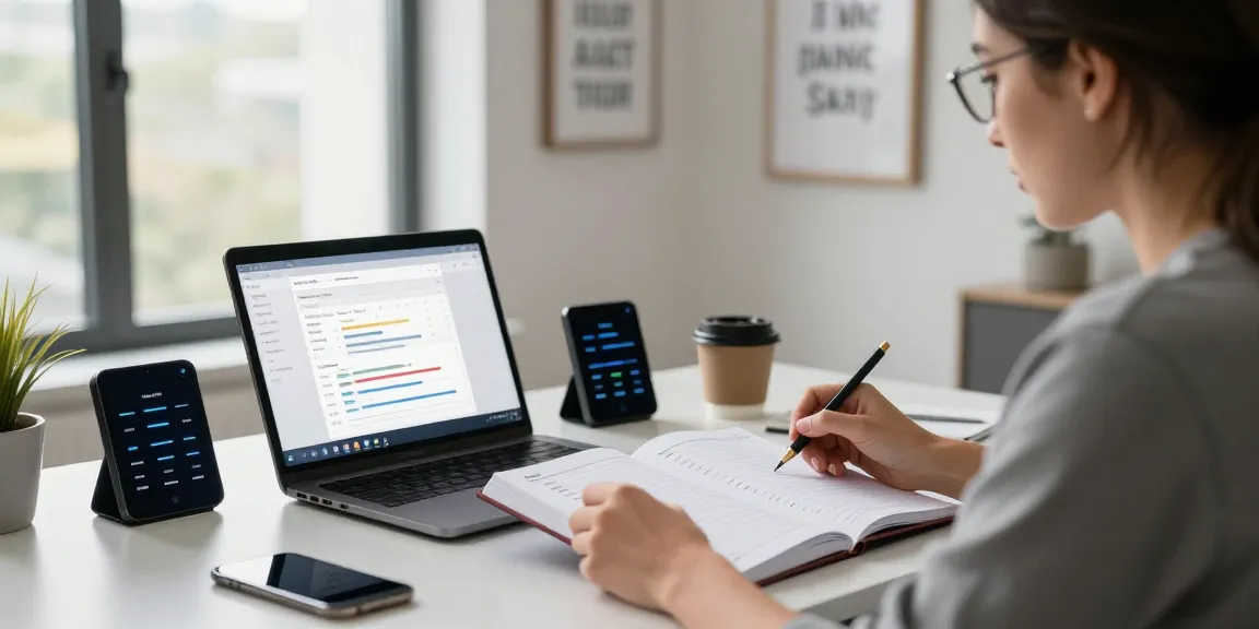 Workspace with a professional reviewing ROKOK88 metrics and habit tracking tools.