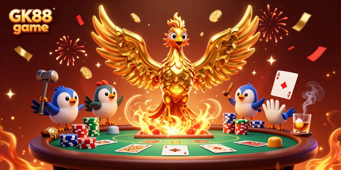 Experience the thrill of the GK88 game with an exciting casino theme featuring dynamic characters and elements.